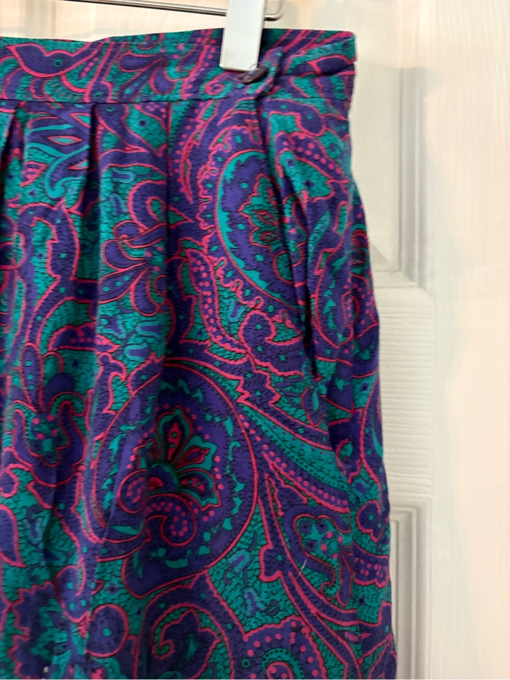 Pendleton Vintage Paisley Pleated Midi Skirt Size 10 - Picture 6 of 8